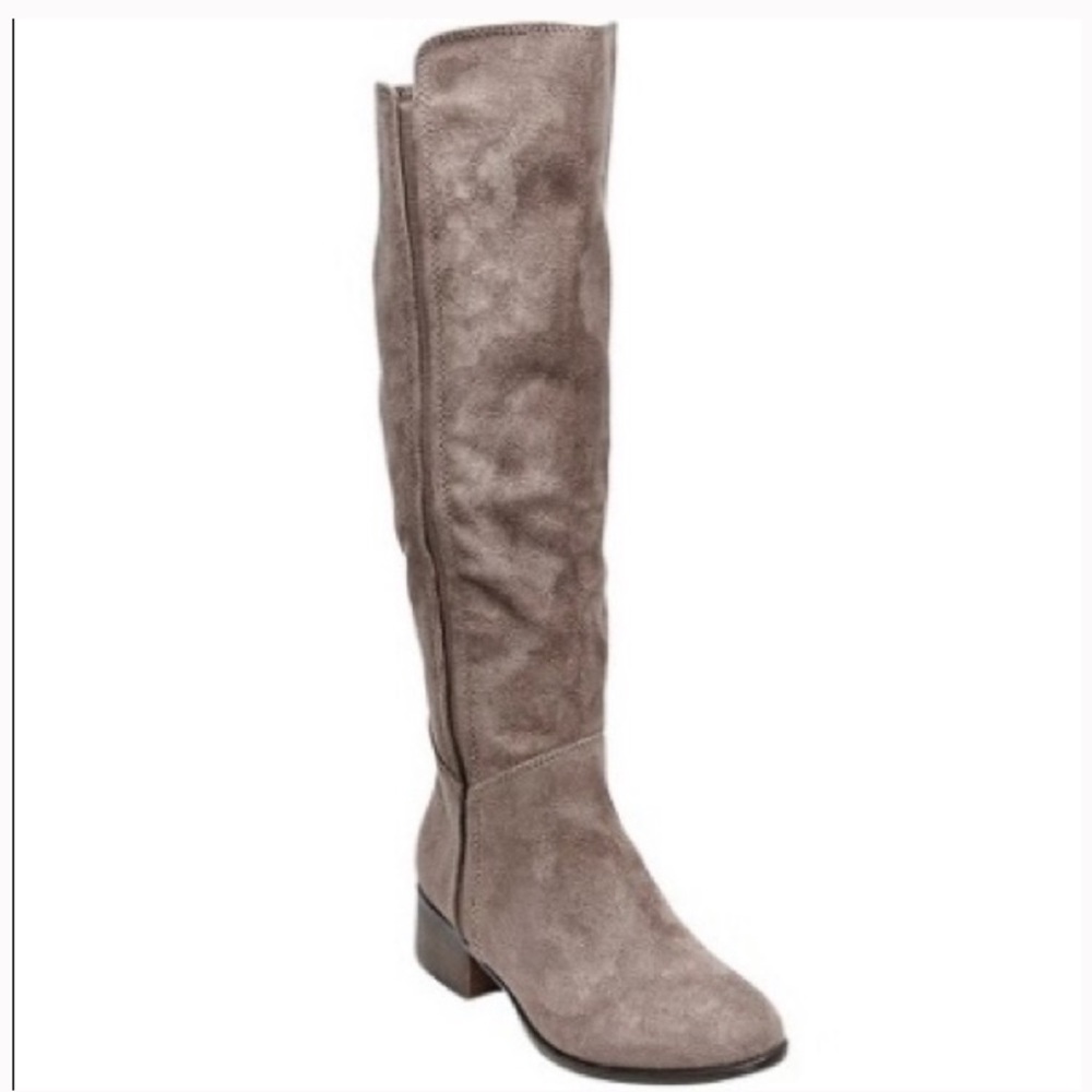 Merona evie faux suede taupe knee high boots - Picture 3 of 7